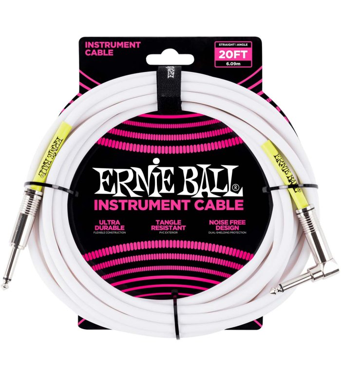 Ernie Ball cable 6047 20FT Ultraflex Blanco