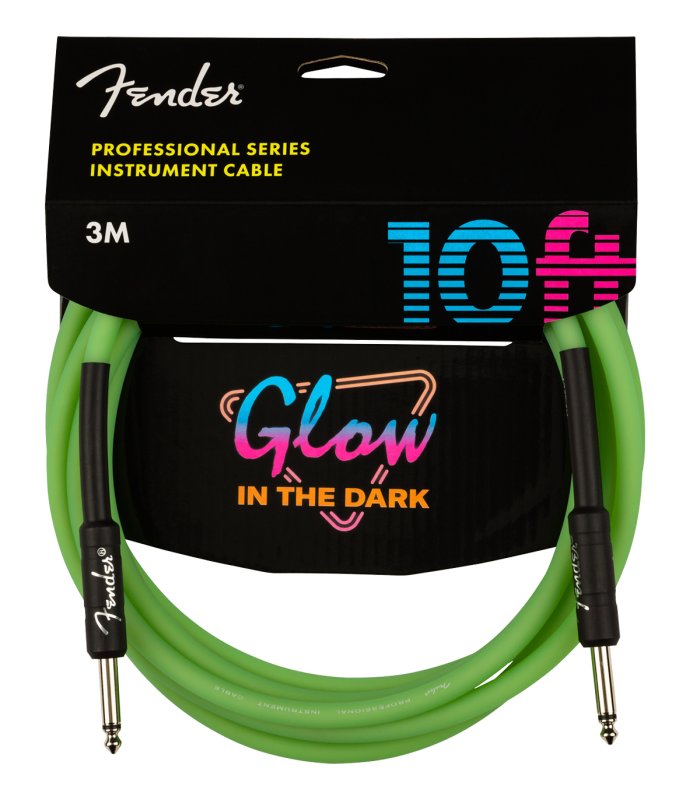 Fender accesorios cable Glow 3 mt GRN