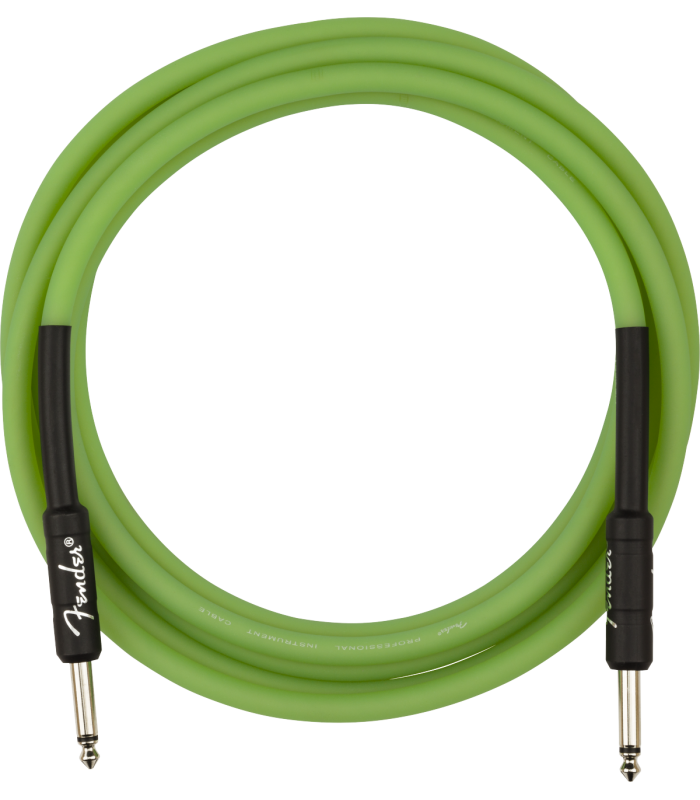 Fender accesorios cable Glow 3 mt GRN