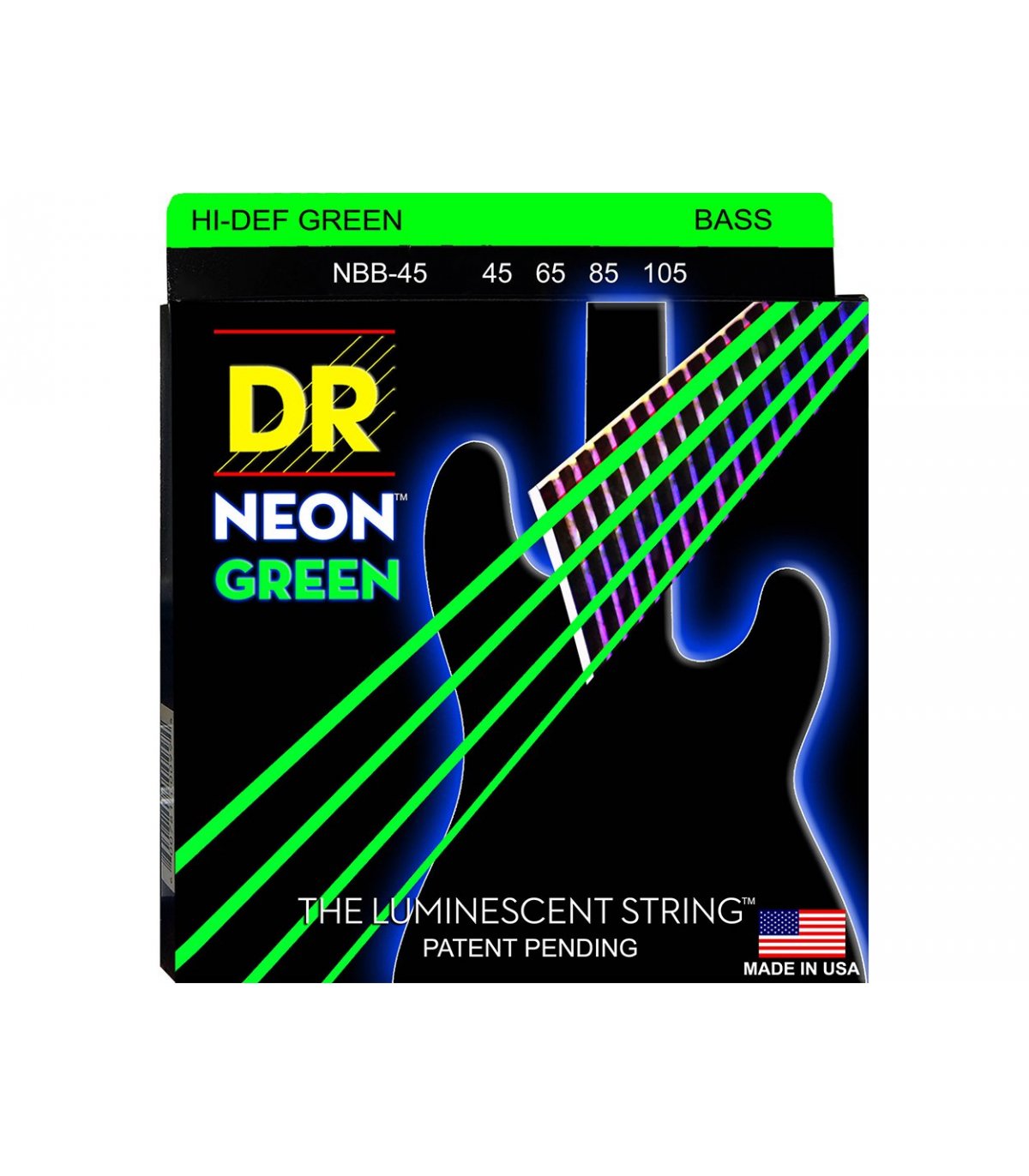 DR Strings HI-DEF NEON Bass Guitar Strings NGB5-40